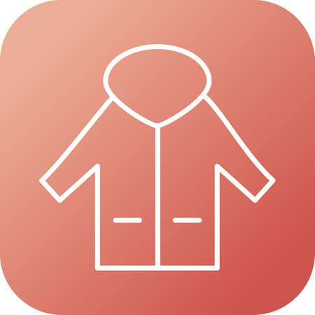 Unique Coat Vector Line Iconのイラスト素材
