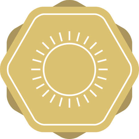 Unique Sun Vector Line Iconのイラスト素材