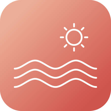 Unique Hydro Power Vector Line Iconのイラスト素材