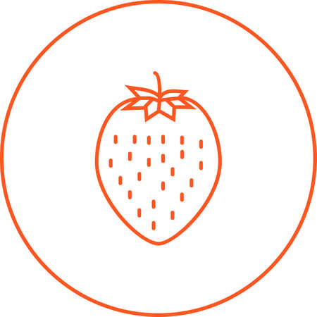 Unique Strawberry Vector Line Iconのイラスト素材