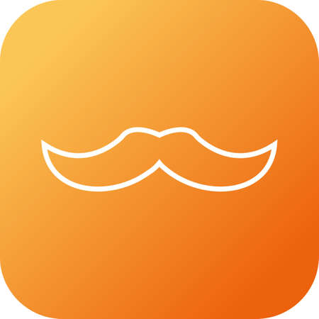 Unique Moustache Vector Line Iconのイラスト素材