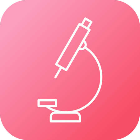 Unique Microscope Vector Line Icon