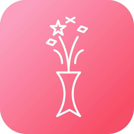 Unique Celebrations Vector Line Iconのイラスト素材