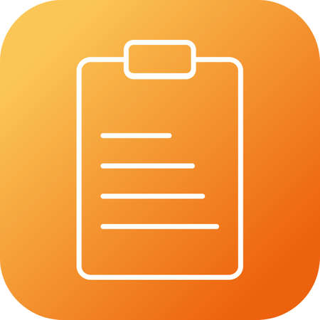 Unique Lab Notes Vector Line Iconのイラスト素材