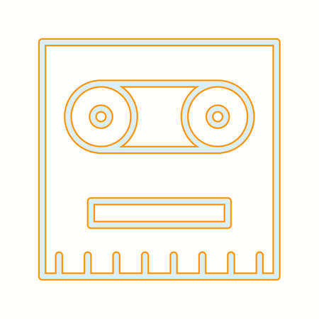 Unique Recorder Vector Line Iconのイラスト素材