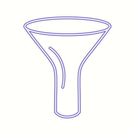 Unique Funnel Vector Line Iconのイラスト素材