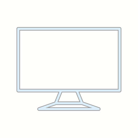 Unique LCD Line Vector Iconのイラスト素材