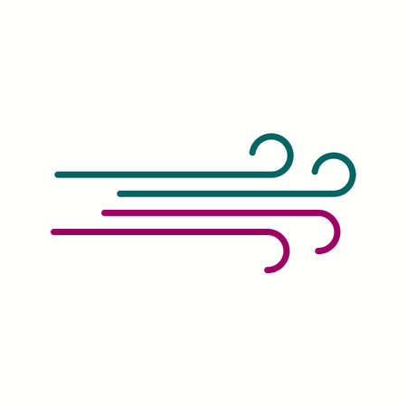 Unique Wind Vector Line Iconのイラスト素材