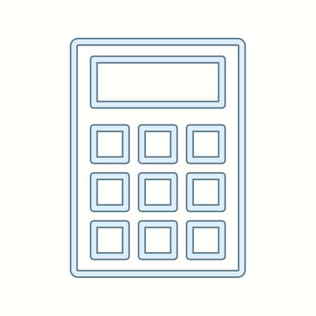 Unique Calculator Vector Line Iconのイラスト素材