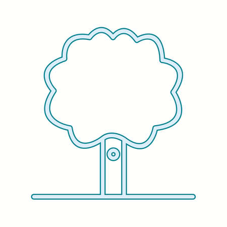 Unique Tree II Vector Line Iconのイラスト素材