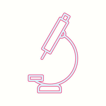 Unique Microscope Vector Line Iconのイラスト素材