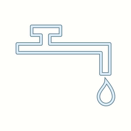Unique Water Vector Line Iconのイラスト素材
