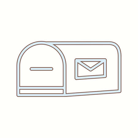 Unique Letterbox Vector Line Iconのイラスト素材