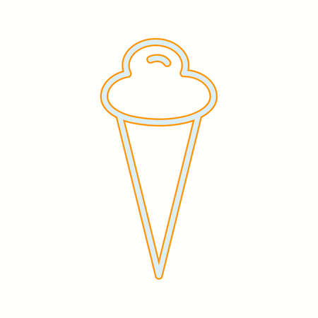 Unique Icecream Cone Vector Line Iconのイラスト素材