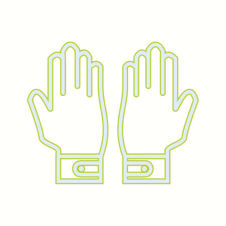 Unique Gloves Vector Line Iconのイラスト素材