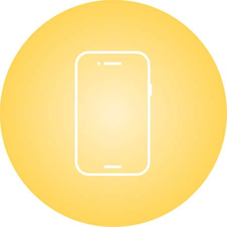 Unique Smartphone Line Vector Iconのイラスト素材