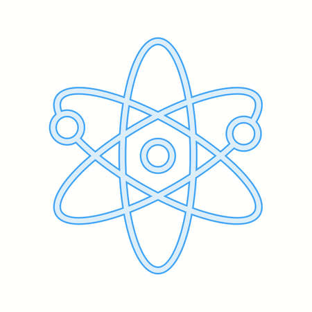 Unique Atomic Structure II Vector Line Iconのイラスト素材
