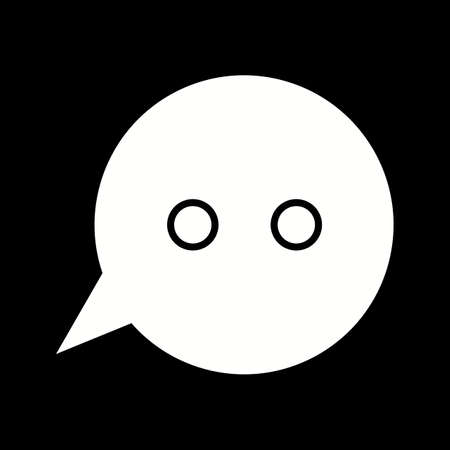 Unique Message Bubble Vector Glyph Iconのイラスト素材