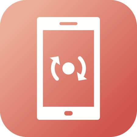 Unique Backup and Reset Vector Glyph Iconのイラスト素材
