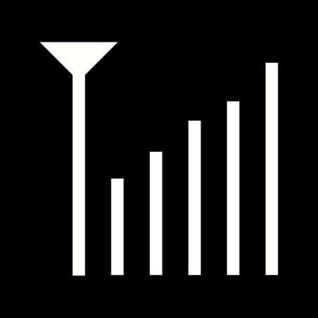 Unique Signal Vector Glyph Iconのイラスト素材