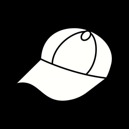 Unique Summer Cap Vector Glyph Iconのイラスト素材
