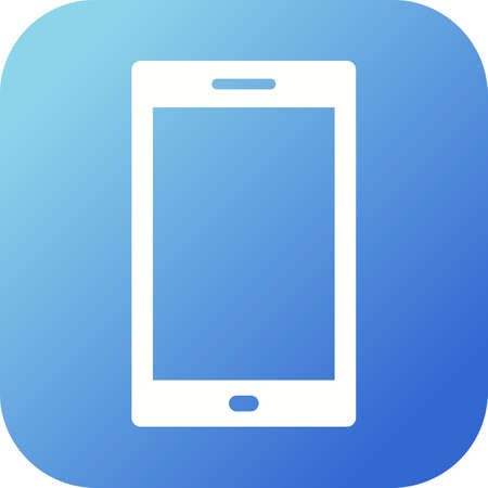 Unique Phone Vector Glyph Iconのイラスト素材