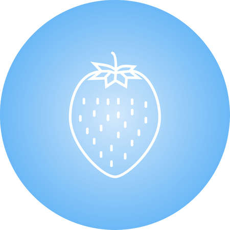 Unique Strawberry Vector Line Iconのイラスト素材