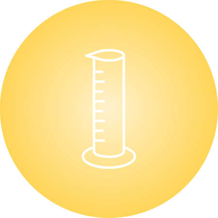 Unique Graduated Cylinder Vector Line Iconのイラスト素材