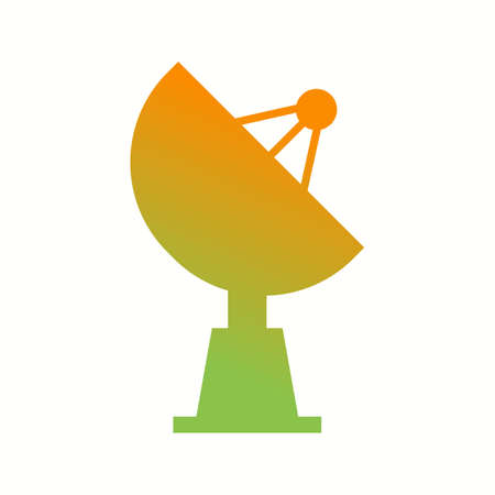 Unique Satellite Vector Glyph Iconのイラスト素材