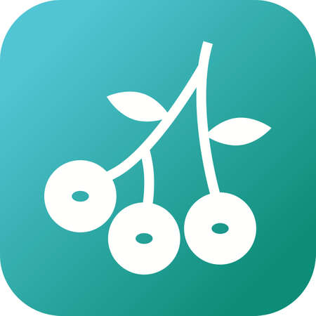 Unique Blueberry Vector Glyph Iconのイラスト素材