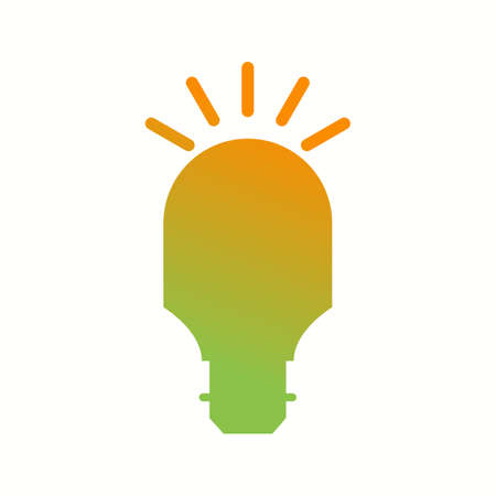 Unique Bulb Vector Glyph Iconのイラスト素材