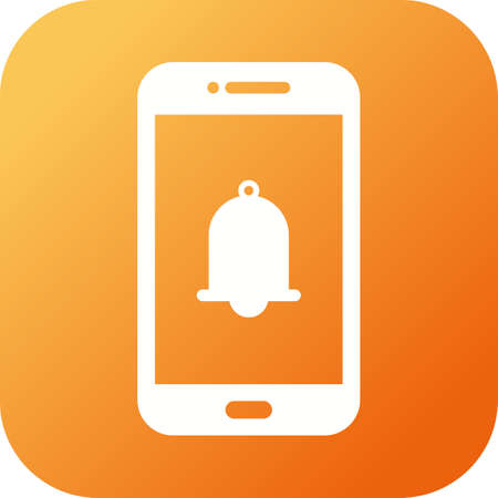 Unique Alaram Ringing Vector Glyph Iconのイラスト素材