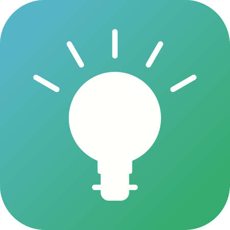 Unique Bulb Vector Glyph Iconのイラスト素材