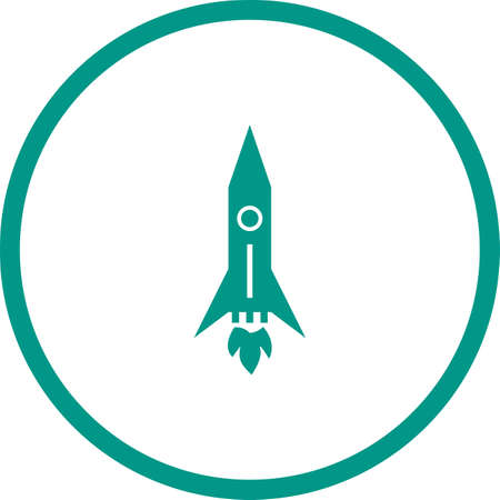 Unique Rocket Vector Glyph Iconのイラスト素材