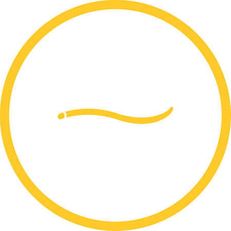 Unique Worm Vector Glyph Iconのイラスト素材