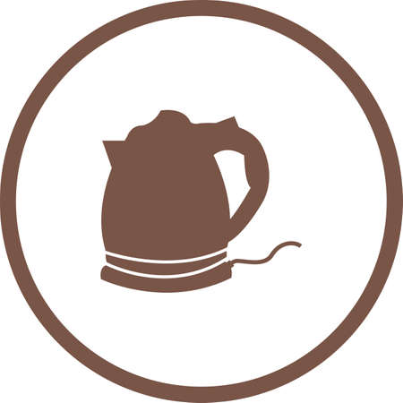 Unique Electric Kettle Glyph Vector Iconのイラスト素材