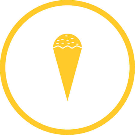 Unique Cone Ice cream Vector Glyph Iconのイラスト素材