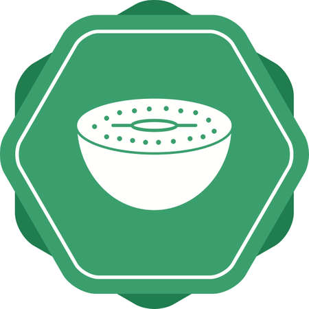 Unique Kiwi Vector Glyph Iconのイラスト素材