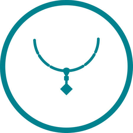 Unique Necklace Vector Glyph Iconのイラスト素材
