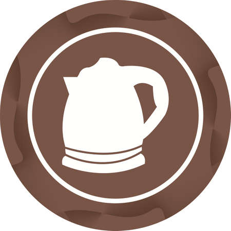 Unique Kettle Glyph Vector Iconのイラスト素材