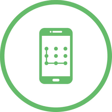 Unique Pattern Lock Vector Glyph Iconのイラスト素材