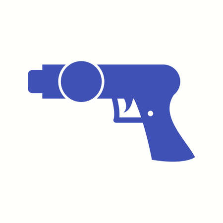 Unique Space Gun Vector Glyph Iconのイラスト素材