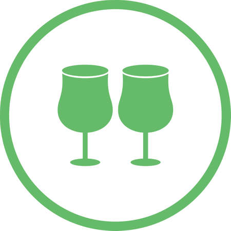 Unique Party Glasses Vector Glyph Iconのイラスト素材
