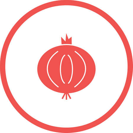Unique Onion Vector Glyph Iconのイラスト素材