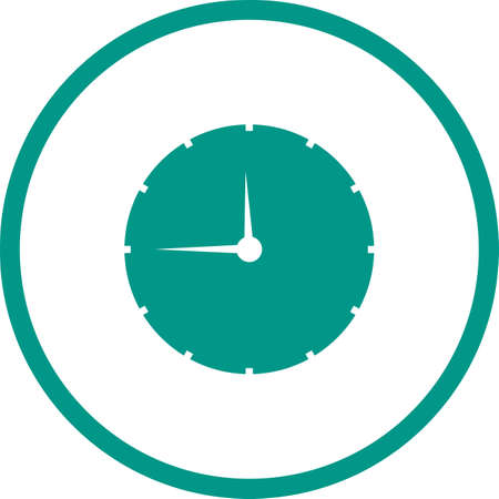 Unique Clock Glyph Vector Icon