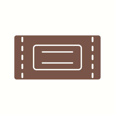 Unique Tickets Vector Glyph Iconのイラスト素材