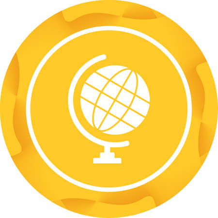 Unique Globe Vector Glyph Iconのイラスト素材