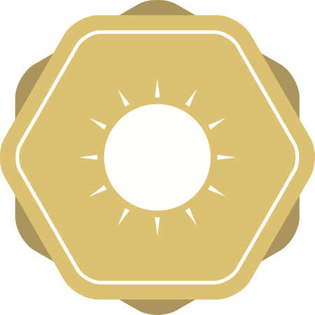 Unique Sun Vector Glyph Iconのイラスト素材