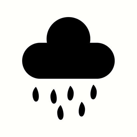 Unique Raining Vector Glyph Iconのイラスト素材