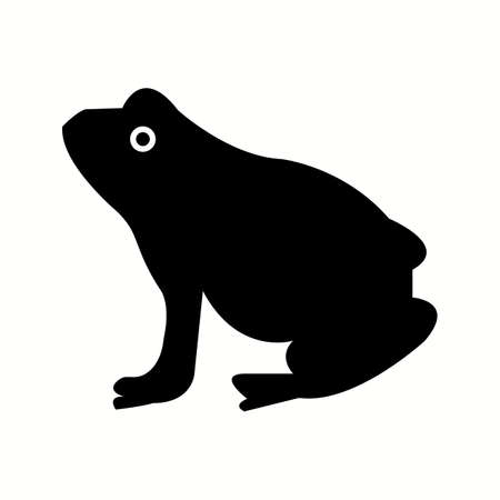 Unique Frog Vector Glyph Iconのイラスト素材